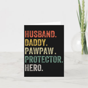 Carte Papa Mari Protecteur Héros Drôle Papa Gros