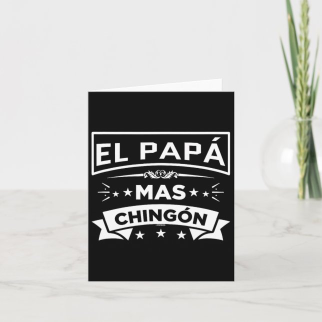Carte Papa Mas Chingon Funny Espagnol Fête des pères mex (Devant)