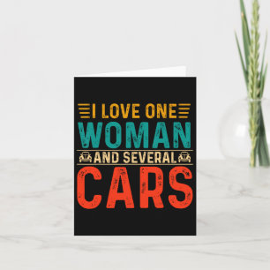 Carte Papa mécanique J'aime une femme et plusieurs voitu