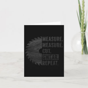 Carte Papa menuisier Mesure Coupe Juron Bricoleur Pères