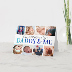 Carte "Papa & Moi" Première photo de la fête des pères