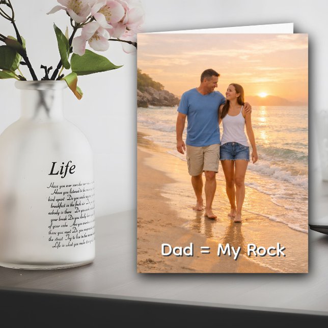 Carte Papa, Mon Rocher Coucher de soleil sur la plage Fê (Créateur téléchargé)