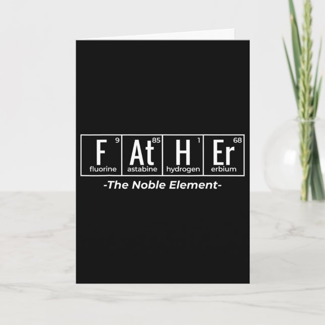 Carte Papa nerd de science Fête des Pères drôle Élément  (Devant)