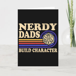 Carte Papa nerd jeu de rôle jeu D20 jeux de société drôl