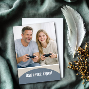 Carte Papa niveau expert Fête des pères personnalisable