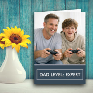 Carte Papa Niveau Expert Joueur Fête des Pères Personnal