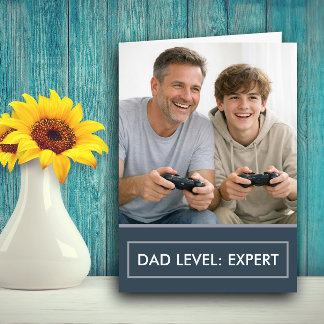 Carte Papa Niveau Expert Joueur Fête des Pères Personnal