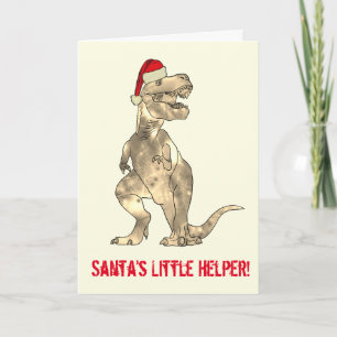 Carte Papa Noël T-Rex citation
