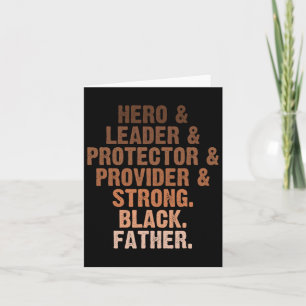 Carte Papa Noir Juneteenth Fête des Pères Homme Noir Afr