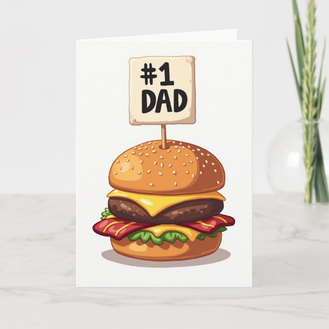 Carte Papa numéro un Burger (Devant)