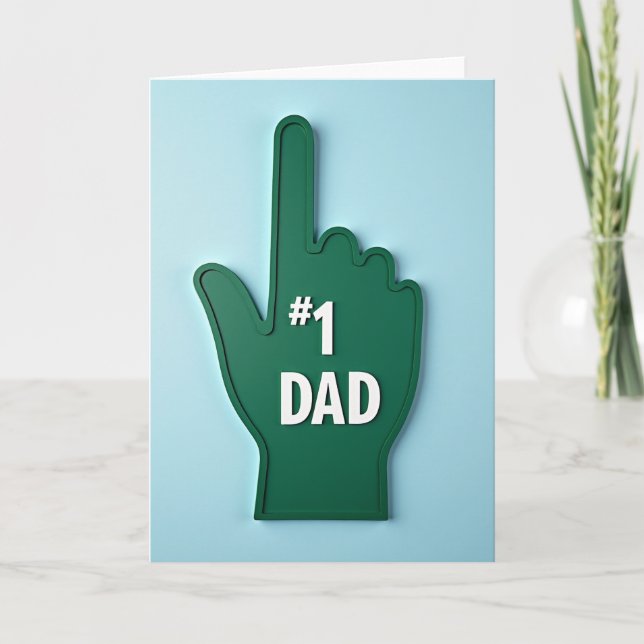 Carte Papa Numéro Un Émeraude (Devant)