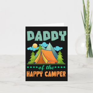 Carte Papa Of The Happy Camper 1er Anniversaire Camping
