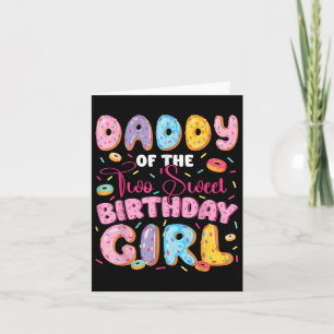 Carte Papa Of The Two Sweet 2nd Birthday Girl Donut Lov