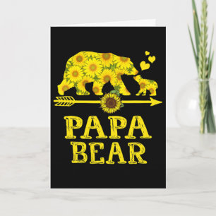 Carte Papa ours Papa Bear Tournesol Fête des Pères Papa
