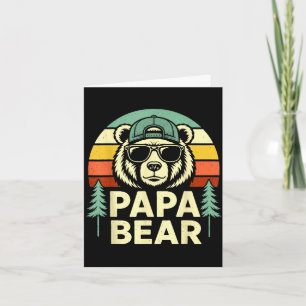 Carte Papa ours père rétro papa mari hommes drôle