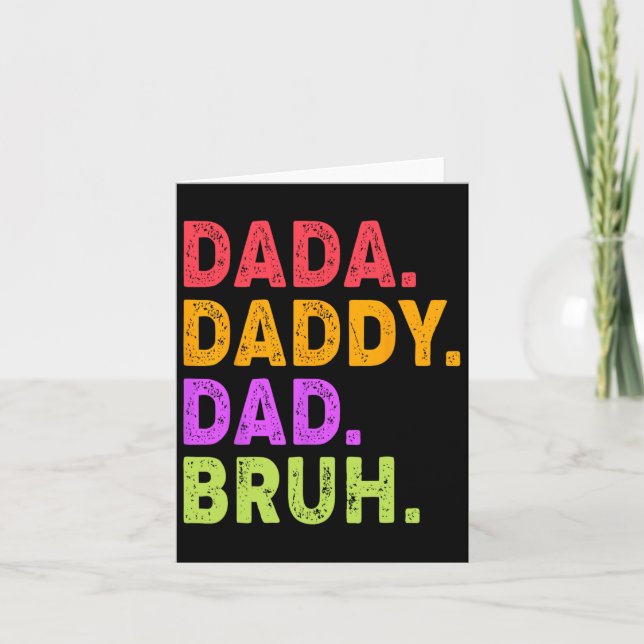 Carte Papa Papa Bruh Mens Drôle Fête des pères Père Vint (Devant)