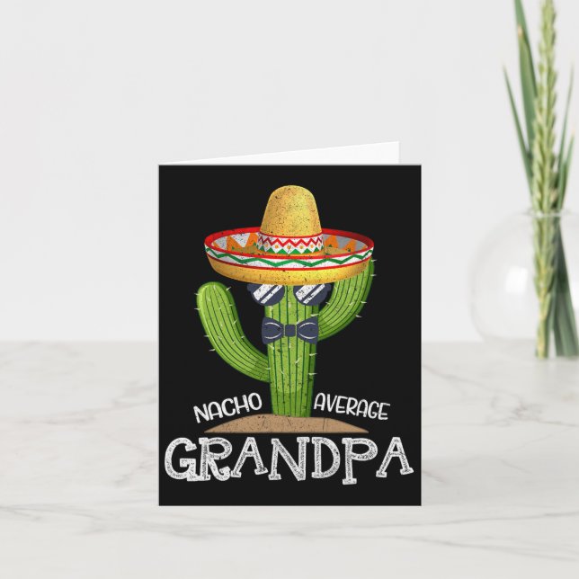 Carte Papa Papa Papa Papa Fête des pères Nacho Moyenne G (Devant)
