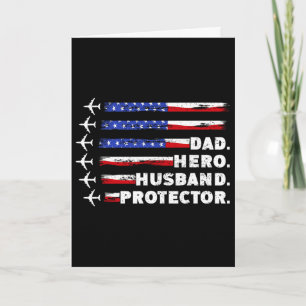 Carte Papa patriote protecteur Papa Drapeau américain