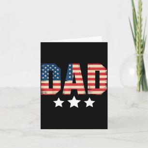 Carte Papa patriotique Usa Fête des pères Drapeau améric