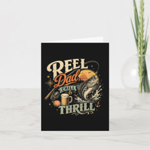 Carte Papa pêcheur buveur de bière rétro vintage fête de