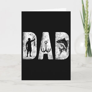 Carte Papa pêcheur Clic gras Police Fête des pères Poiss