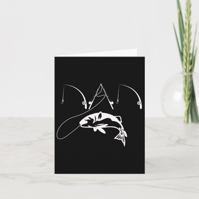 Carte Papa Pêcheur Papa Cadeau Fête Des Pères Chemise (Devant)