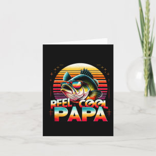 Carte Papa pêcheur super cool cadeau de fête des pères p