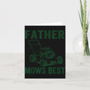 Carte Papa pelouse drôle tondeuse à gazon humour papa Fê