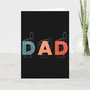 Carte Papa Père Fête des Pères Sourds-muets Langue-des-s