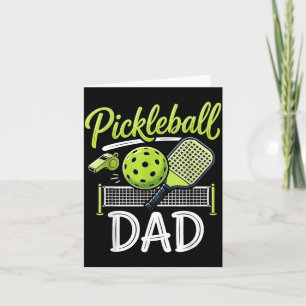 Carte Papa Pickleball Ensemble de famille sport journée