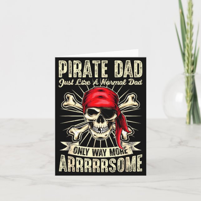 Carte Papa pirate comme normal mais arrrsome fête des pè (Devant)