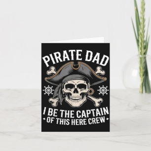 Carte Papa Pirate Est Capitaine De Cet équipage De Pères
