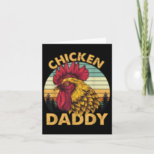Carte Papa Poule Vintage Coq Pour Papa Agriculteur Père
