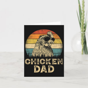 Carte Papa Poulet Vintage Amateurs de Poulet Papa Fête d