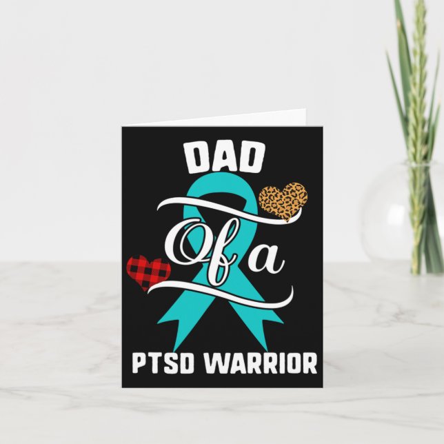 Carte Papa Ptsd Sensibilisation Leopard Stress post-trau (Devant)