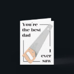 Carte Papa Pun Birthday<br><div class="desc">Tell papa you love him a papa pun joke. C'est ton téléphone ? Even better. You're the meilleur papa i ever saw !</div>