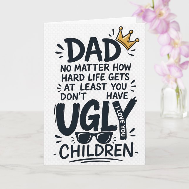 CARTE PAPA, QUELLE QUE SOIT LA DIFFICULTÉ DE LA VIE AU M (Orchidée)