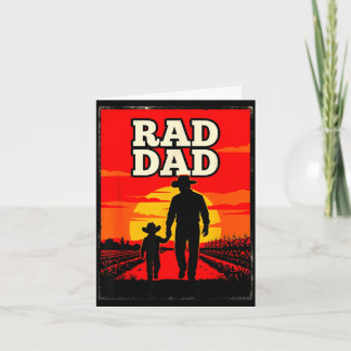 Carte Papa radical père et fils agriculteur western couc