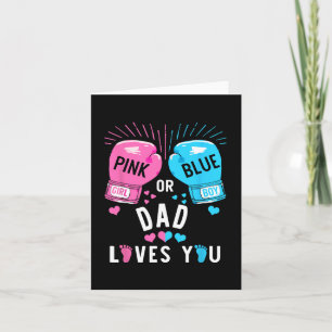 Carte Papa Rose Ou Bleu Vous Aime Boxer Genre Révéler Pa