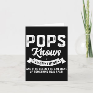 Carte Papa Sait Tout - Papa Drôle Daddy Pops