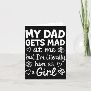 Carte Papa se met en colère contre moi humour drôle père