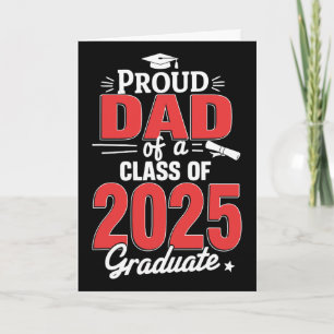 Carte Papa Senior 2025 Fier Papa D'un Diplômé De La Prom
