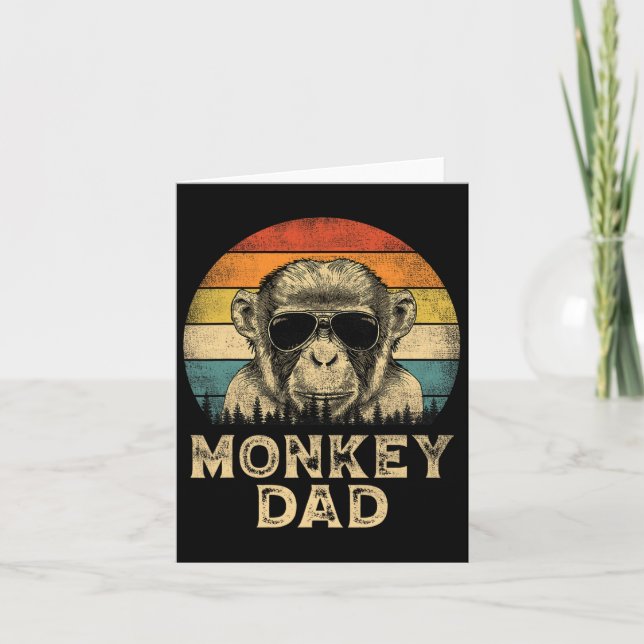 Carte Papa singe Amoureux de singe Papa Fête des pères  (Devant)