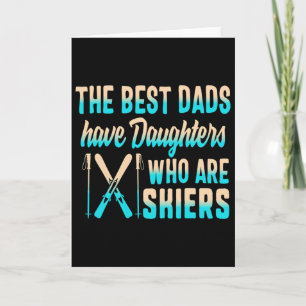 Carte Papa Ski Filles Skieuses Fête Des Pères Papa Ski S