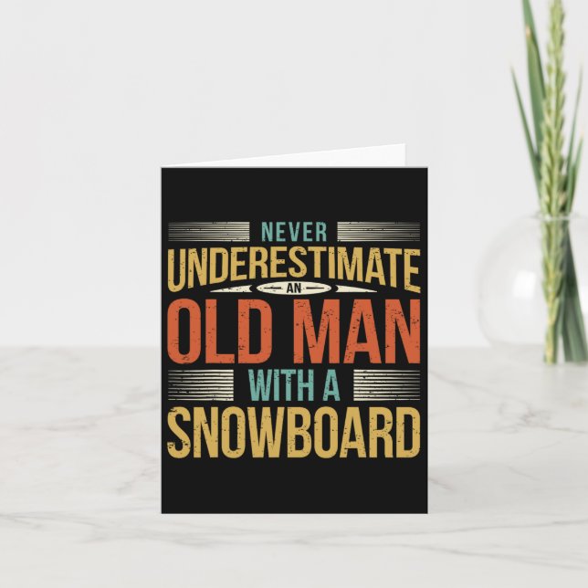 Carte Papa Snowboard Père Old Man Snowboard (Devant)