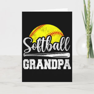 Carte Papa softball Joueur de softball Jour de match Fêt