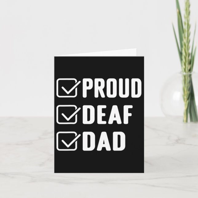 Carte Papa Sourds Asl Geste de la Main Sensibilisation d (Devant)