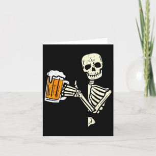 Carte Papa squelette d'Halloween Costume crâne drôle par