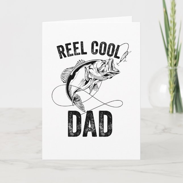 Carte Papa Super Cool Fête des Pères Cadeau de Pêche Pêc (Devant)