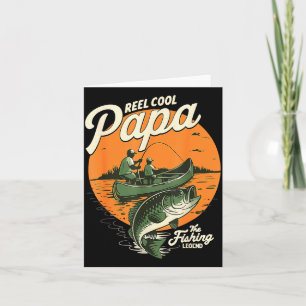 Carte Papa super cool la légende de la pêche coucher de